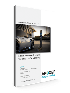 Cover on eBook - 5 Questions to Ask Before You Invest In EV Charging